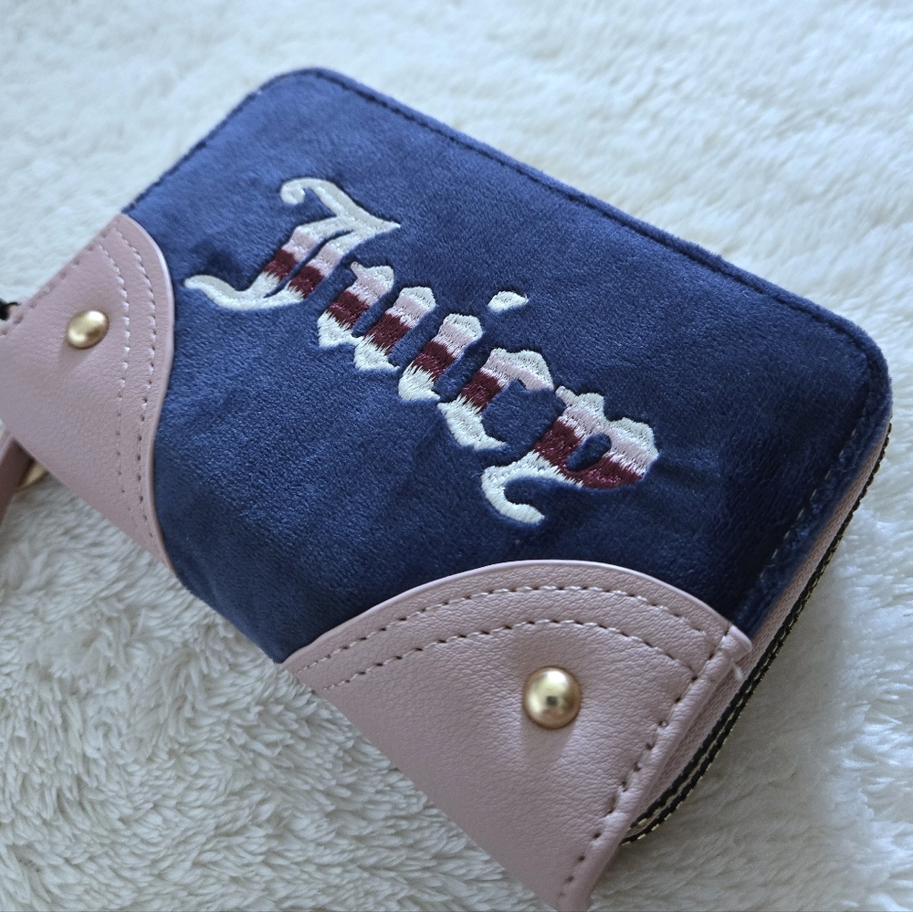 Juicy🍊 Couture "Retro Vibe" Double✌️ Medium Zip Around Wallet - NWT - Picture 3 of 16